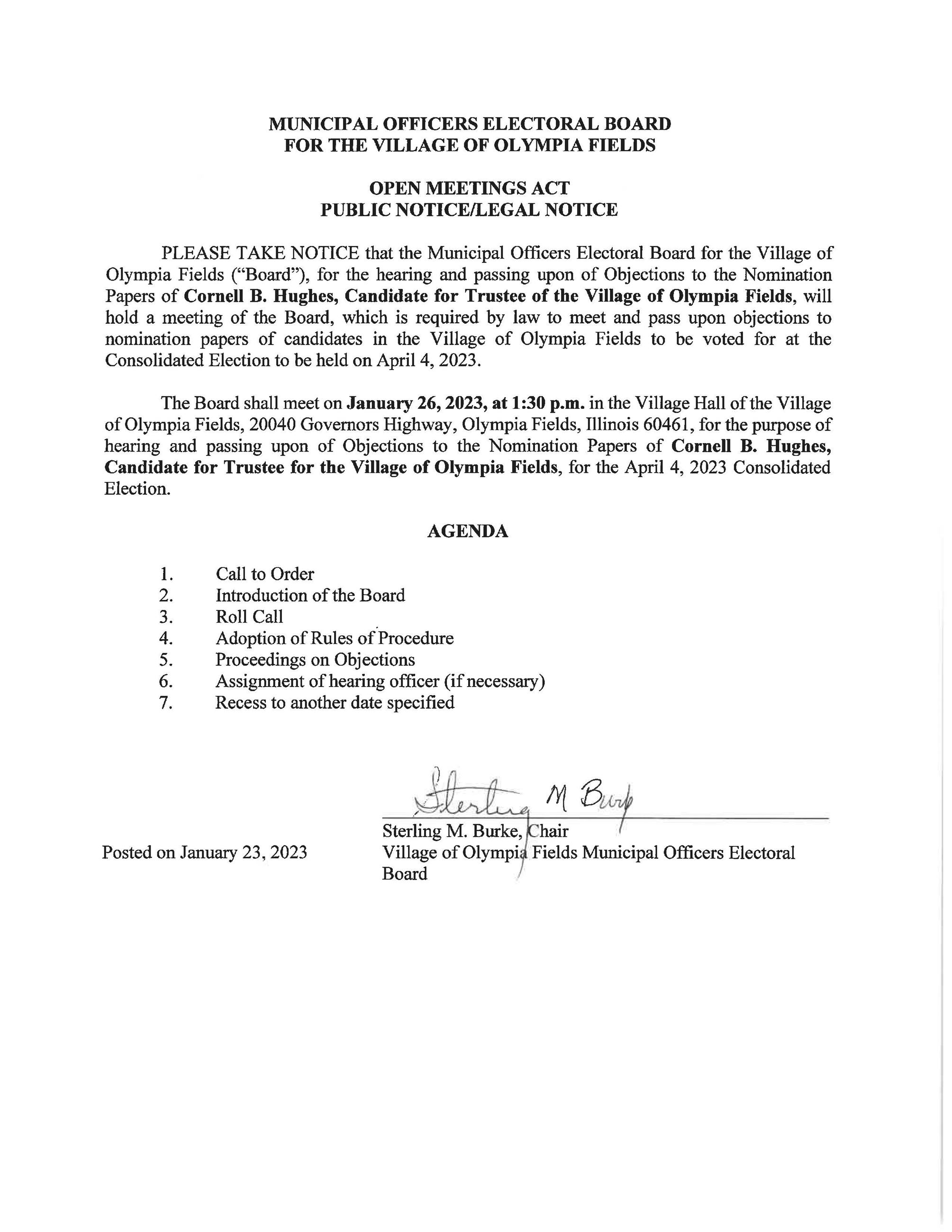 Hearing Notice Hughes 012623